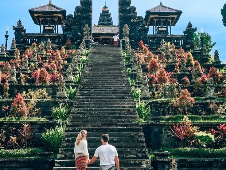 Besakih Mother Temple perched on the slopes of the highest mountain in Bali